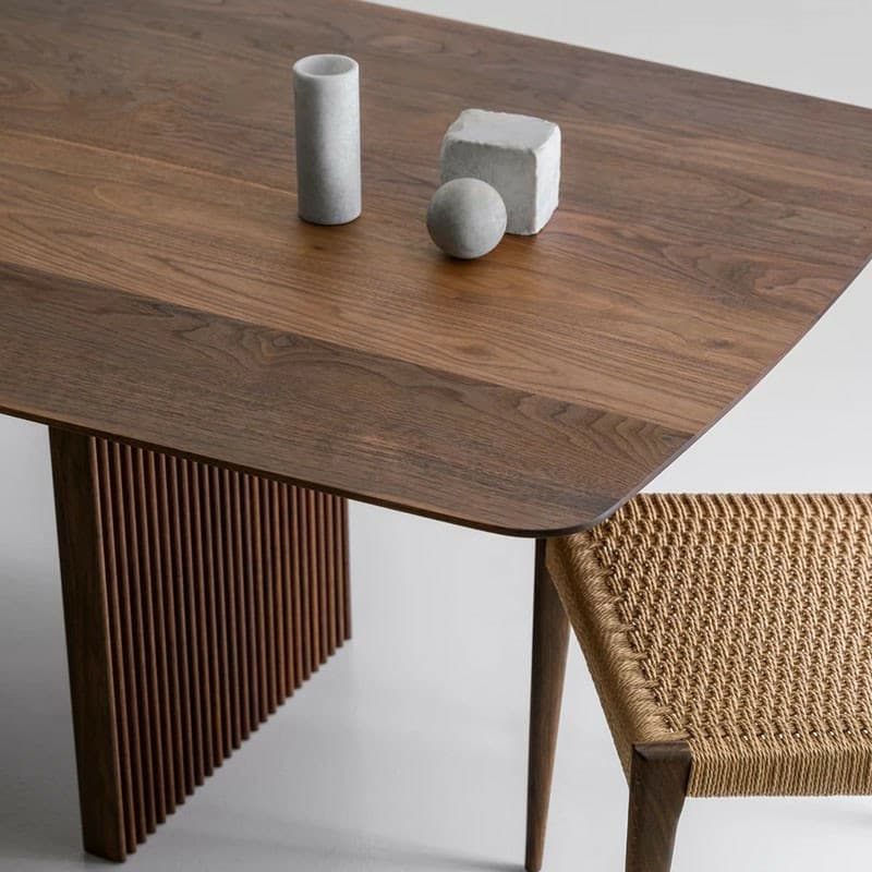 Modern Rectangle Wood Standard Table Height Dining Table , 8 Person/For 6/4 Person Fixed Table thumbnail 7