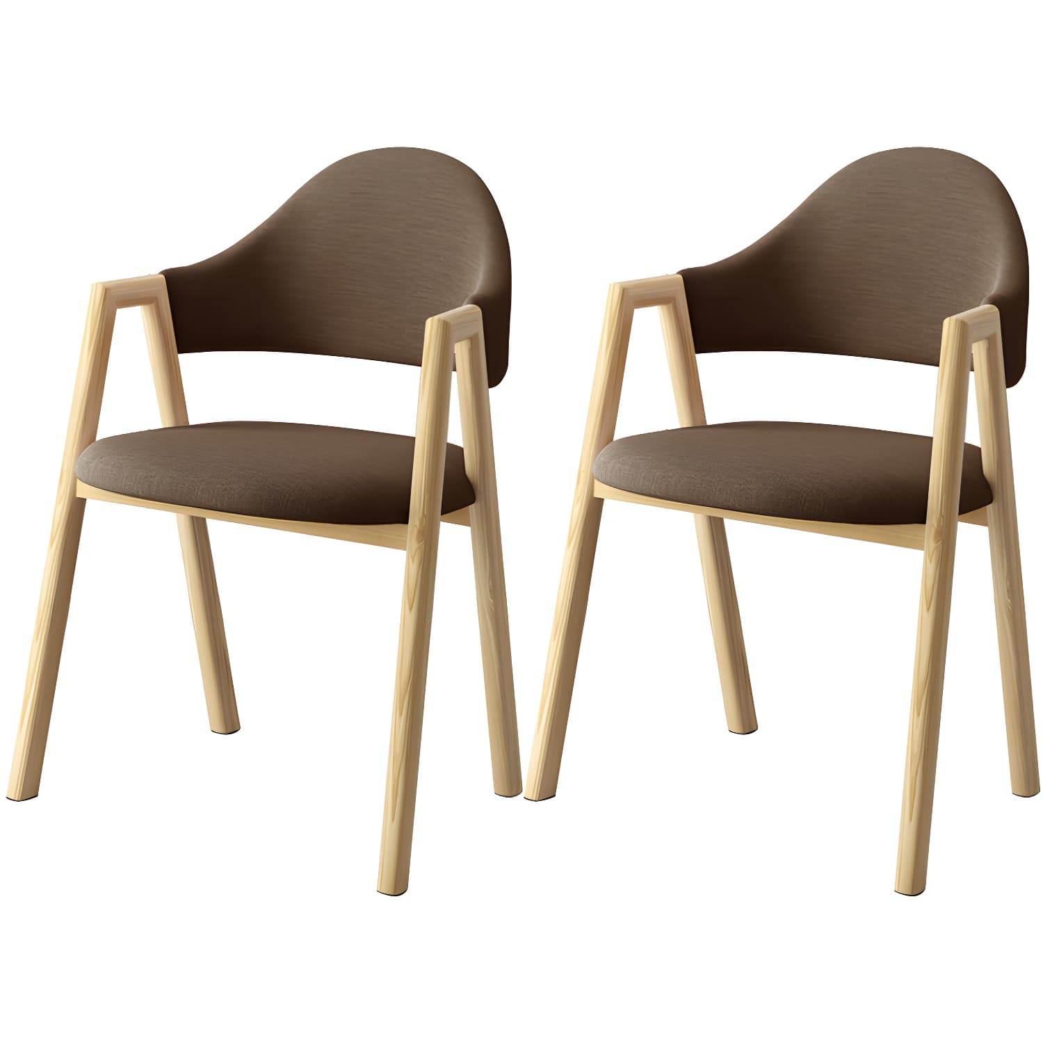 Scandinavian Study Room Metal Arm Chair Colorful Open Dining Chair with Natural Legs thumbnail 4
