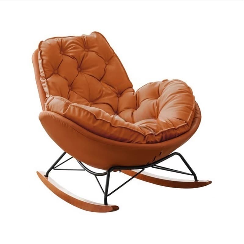 Ergonomic and Stationary Solid Wood Maternity Rocking Chair with Back and Flared Arm thumbnail 12