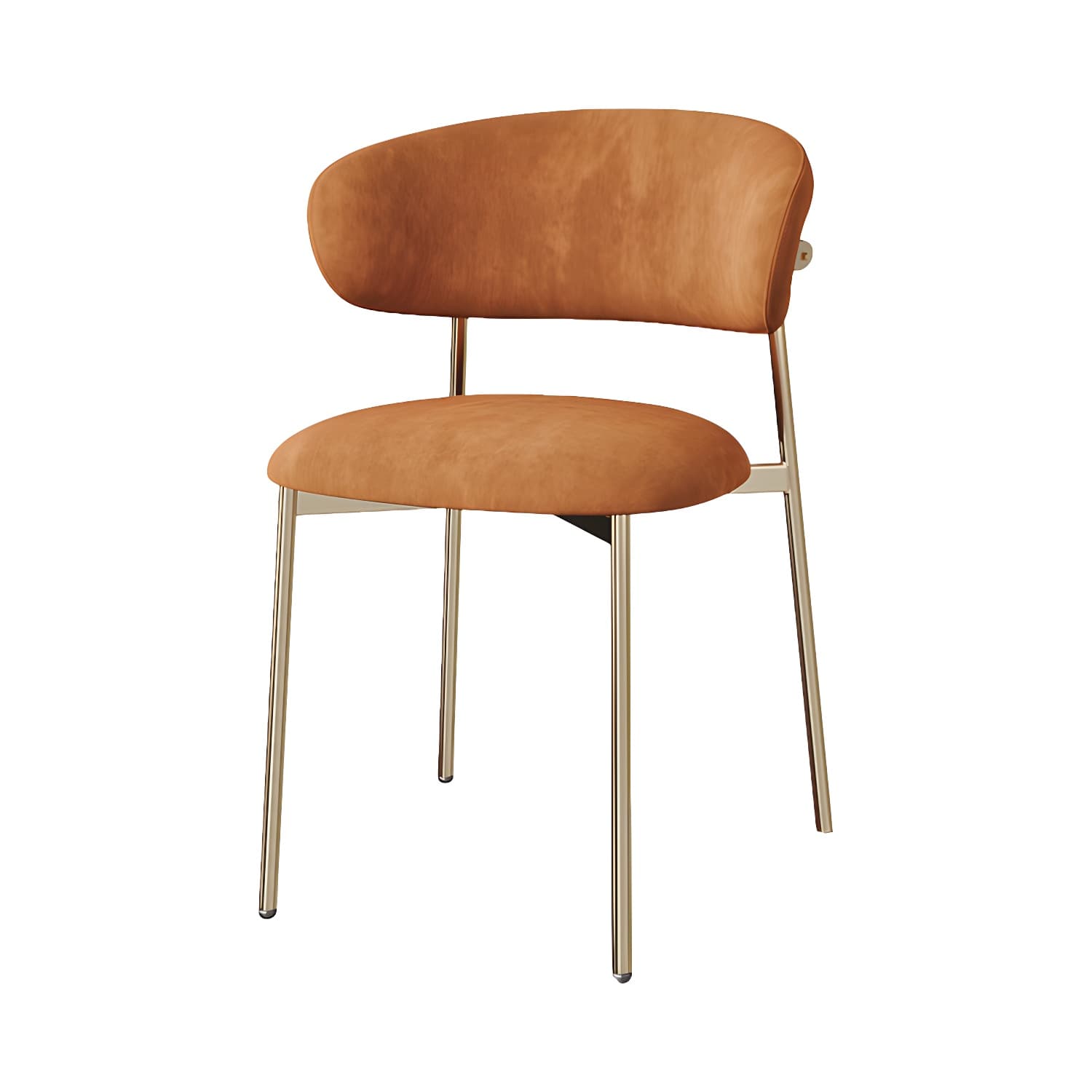Restaurant Scandinavian Upholstered Side Chair Matte Finish Open Back Dining Chair thumbnail 13