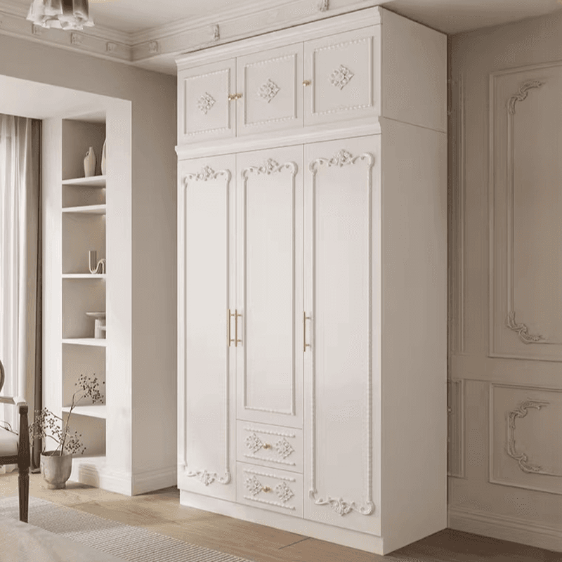 White Simple Timber Wardrobe Closet Soft Close Drawer Soft Close Door Interior Shelves thumbnail 12