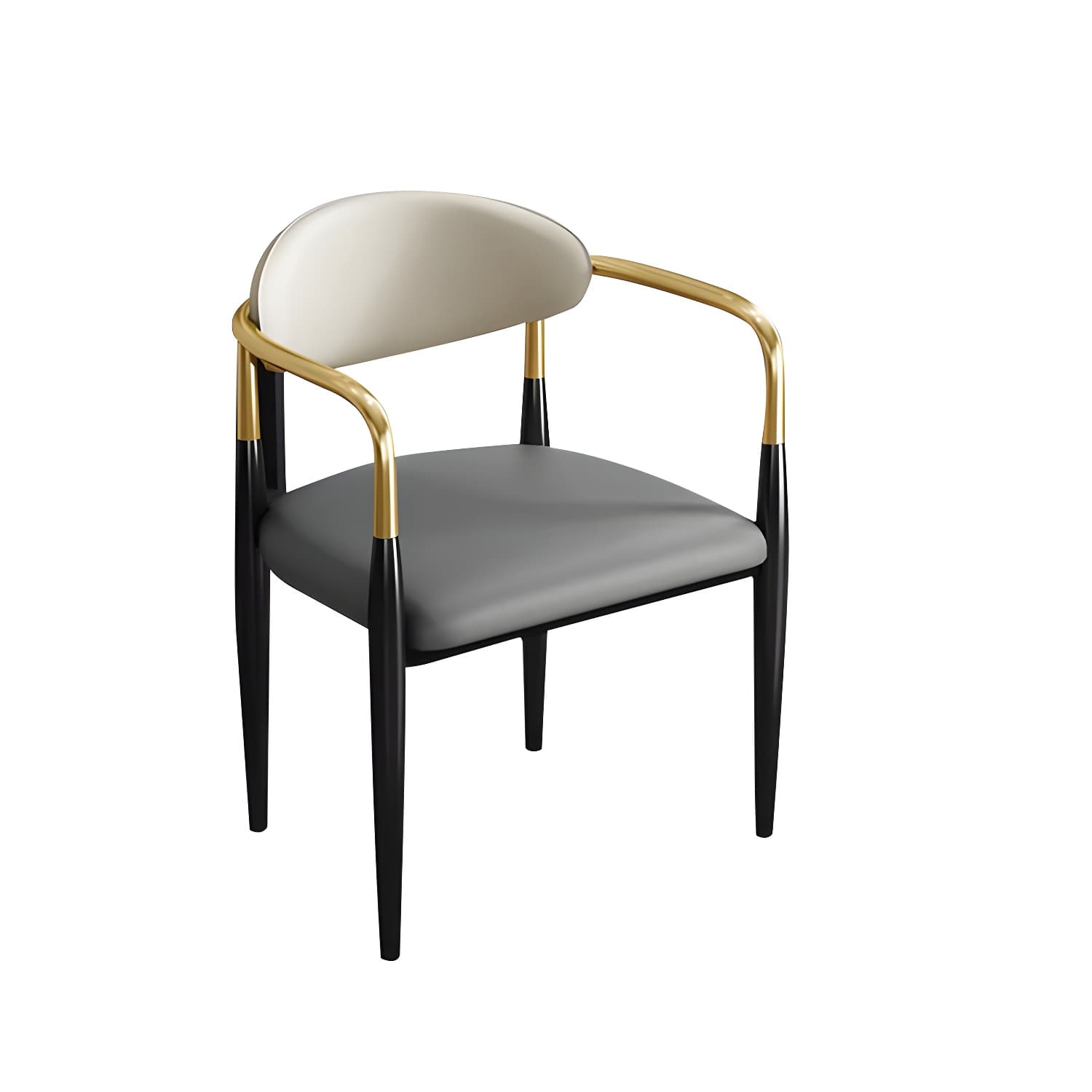 Contemporary Metal Dining Chair Black Legs Dining Room Arm Chair thumbnail 14