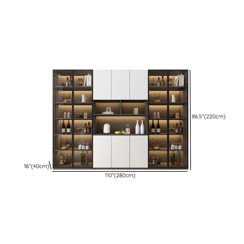 Two Toned Unclosed & Self-supporting Wide Sideboard with 2 Shelves & Benchtop thumbnail 34