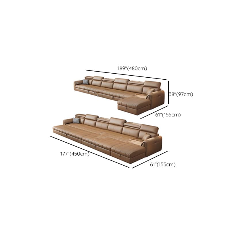 Coffee L-Shape/Straight Right Hand Facing/Horizontal Sofa Chaise/Convertible Sofa with Under-seat-storage for Seats 5/Seats 2/for 6 thumbnail 27