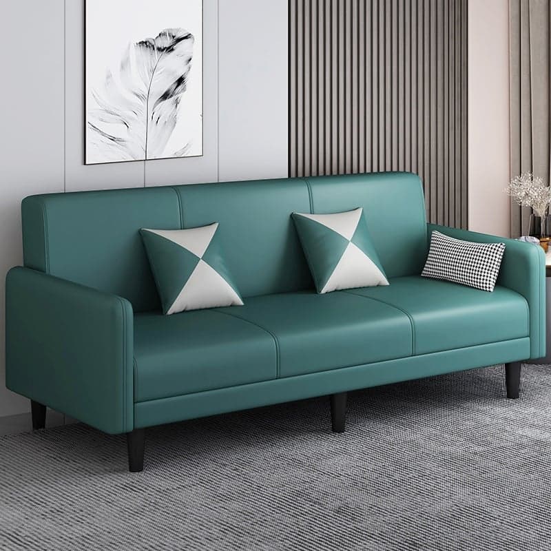 Trendy Solid Color Stain Resistant Standard Sofa in Grey/Cerulean/Beige with Arm, 4-seater/Seats 3 and 2 Pillows thumbnail 11