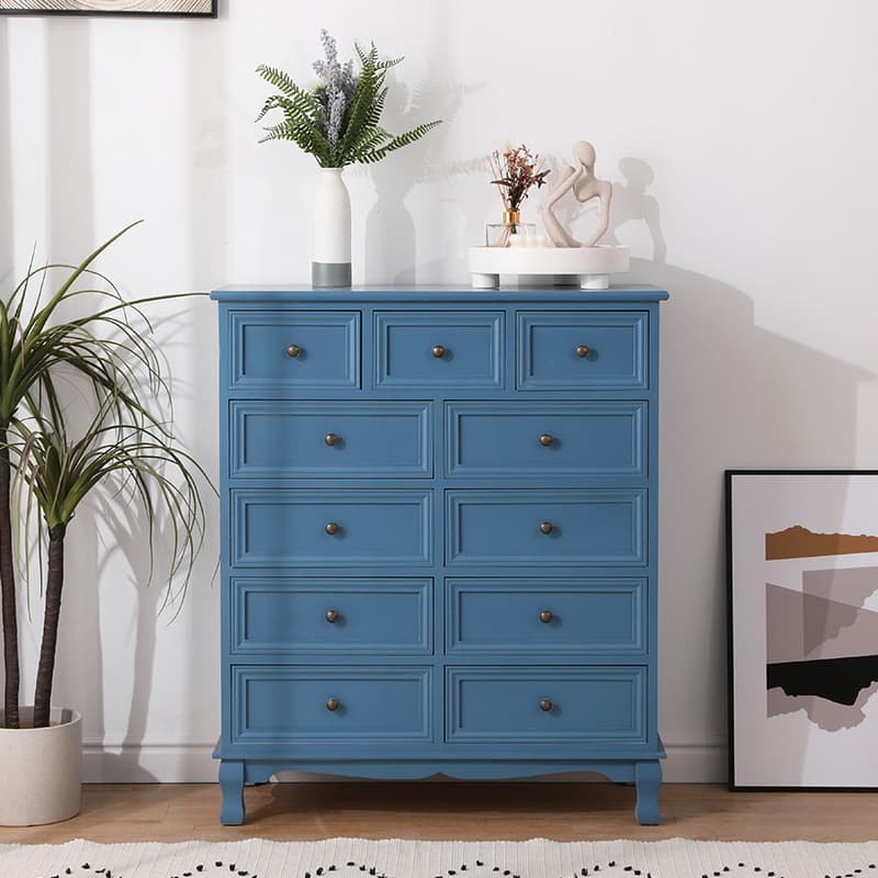 Wooden Bronze Solid Wood Dressers & Chests with Drawers Metal Handle, No Assembly - image 5