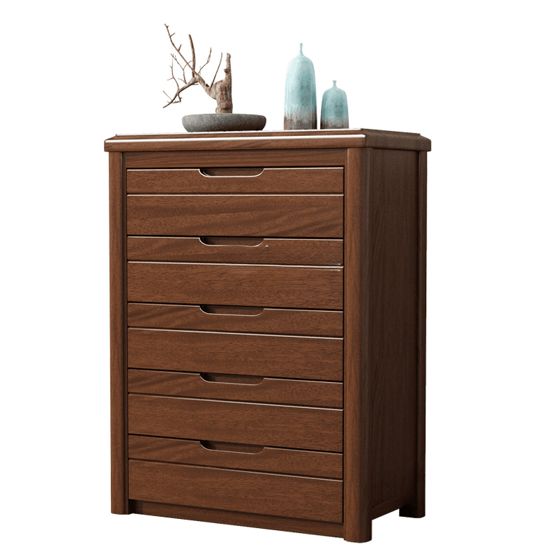 Trendy Walnut Wood Lingerie Chest/Double Dresser with 5/4/6 Drawers in Vertical/Horizontal Orientation thumbnail 6