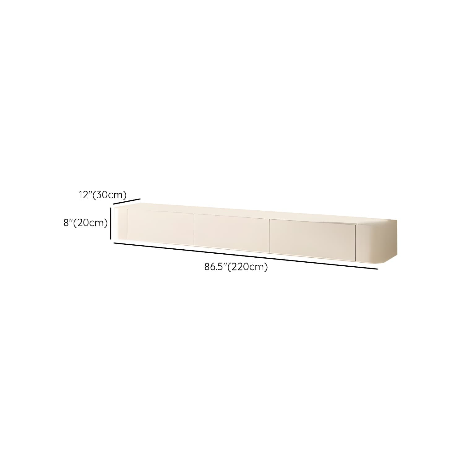 Scandinavian Solid Wood Frame Wall-mounted TV Media Stand with Drawers and Door thumbnail 15