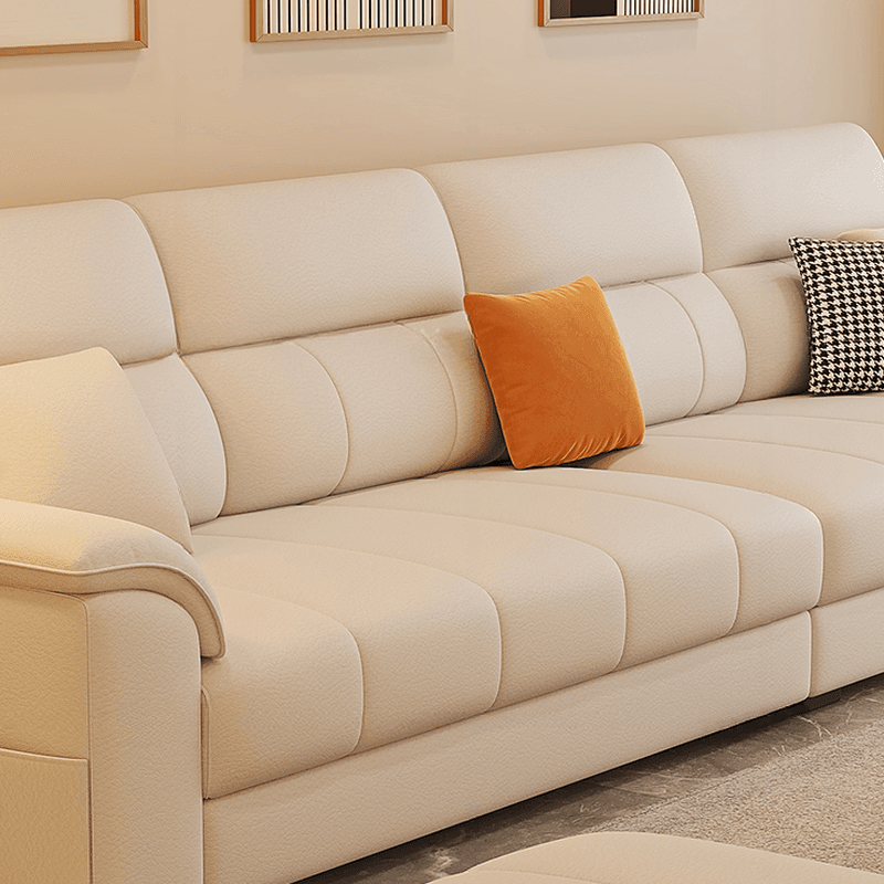 Straight/L-Shape Reversible/Horizontal Sofa/Sofa Recliner with Concealed Support & Natural Wood Frame thumbnail 4