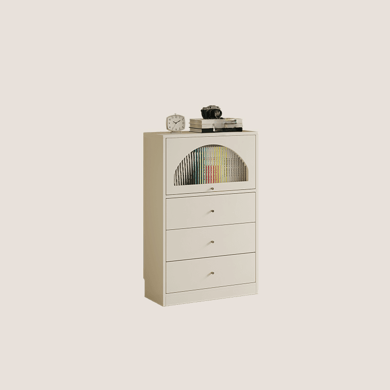 Chalk Casual Composite Wood Combo Dresser with Shelves, 6/3/5 Drawers, Hutch, Vertical