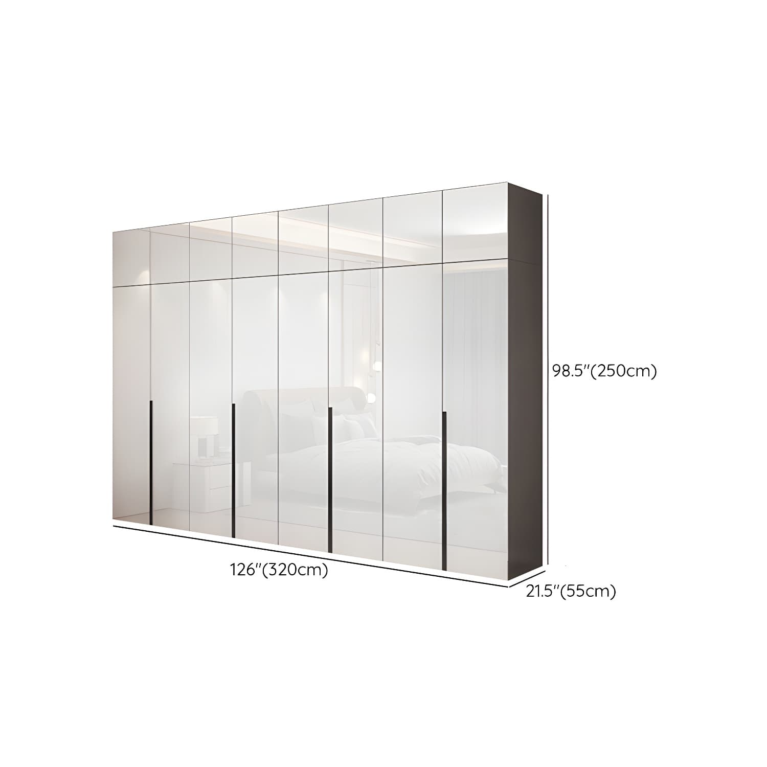 Engineered Wood Wardrobe Closet with Shelves Modern Wardrobe Cabinet for Home thumbnail 23