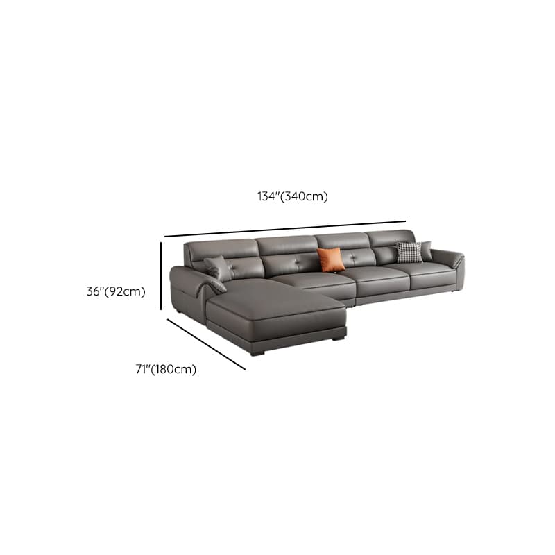 Casual Straight Scratch-repellent Sofa in Dove Grey with Horizontal Orientation, Latex Seat Fill, and Flared Arm thumbnail 18