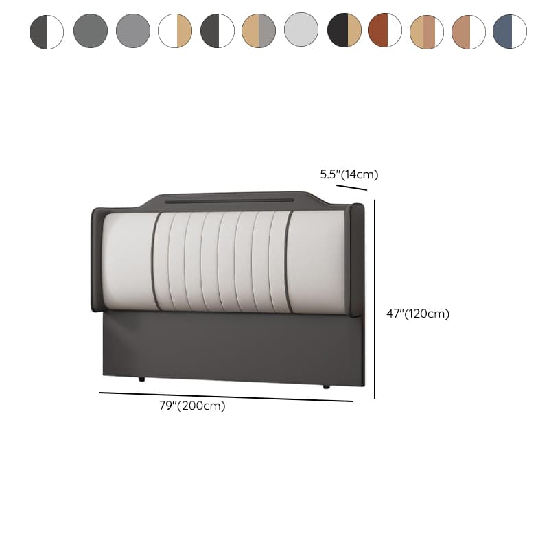 Modish No Distressing Timber Panel Headboard with Rectangle Shape for King Bed, Featuring Sponge Upholstery Fill and Standard Height thumbnail 16