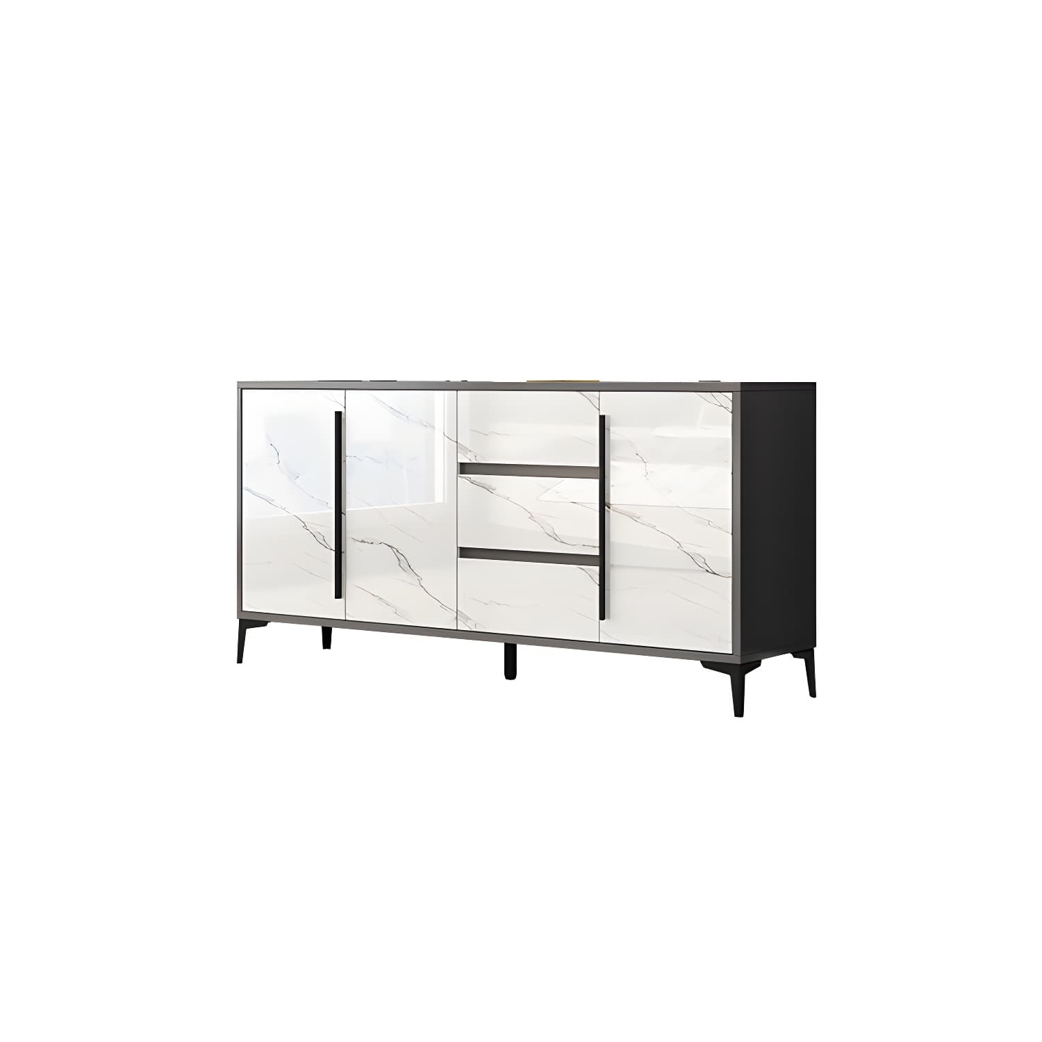 Engineered Wood Buffet Server with Drawers Modern Sideboard Table thumbnail 5