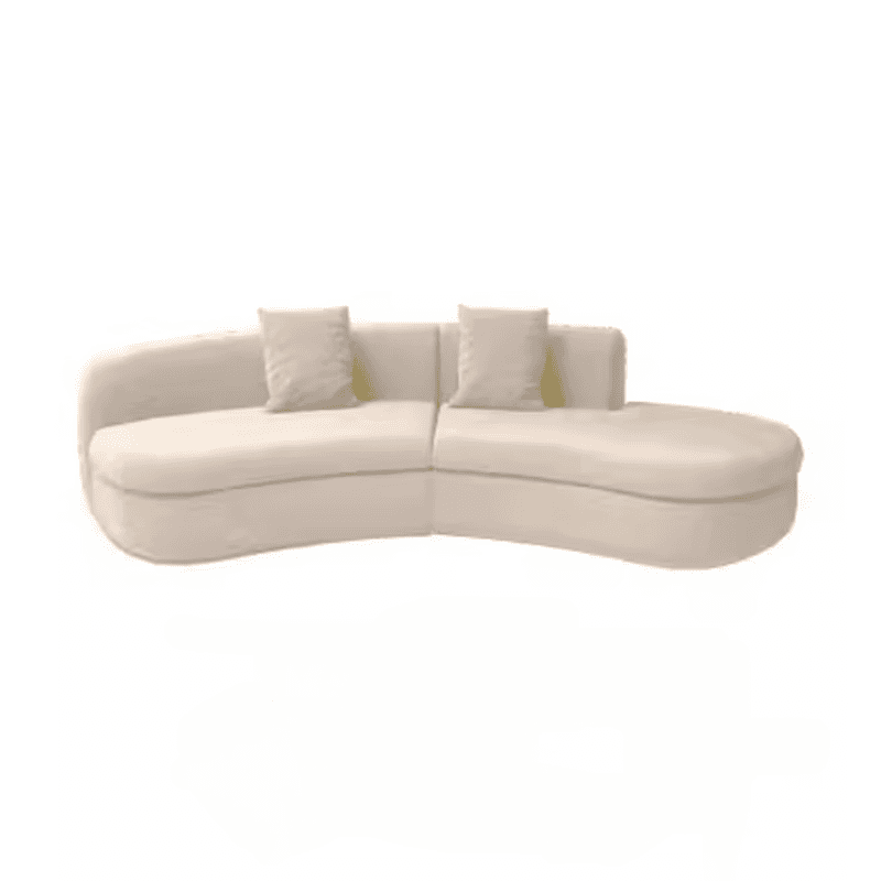 Natural Wood Bow Front Corner Sectional 7 Person/for 5/for 6 with Concealed Support thumbnail 5