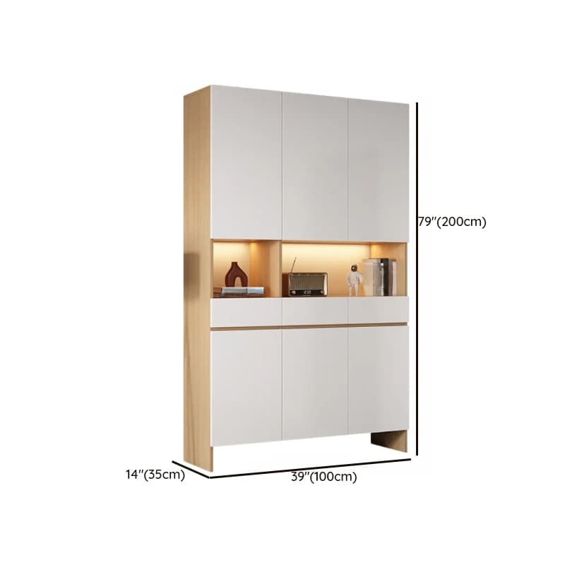 Trendy Rectangle Accent Cabinet with Hutch, Changeable Shelf, Groove Handles, Multi-Color Top, and Soft Close Drawer thumbnail 31