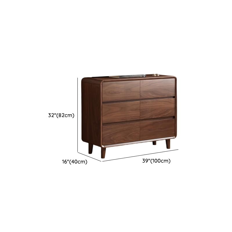 Cocoa Simplistic Natural Wood Double Dresser/Lingerie Chest with 6/9/5 Drawers in Horizontal/Vertical Orientation thumbnail 13
