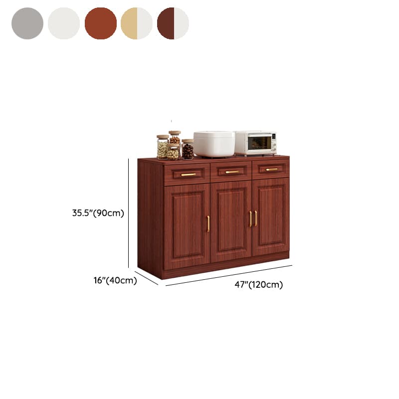 Modern Wood Sideboard Credenza with Drawers and Interior Shelves thumbnail 20