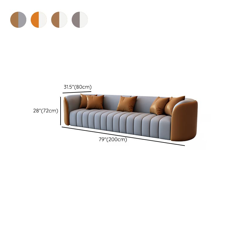 Trendy Grey/Ivory Solid Color 3-seater/for 2/1 Person Floor Sofa/Loveseat/Single Sofa with Tuxedo Arm for Sitting Room thumbnail 23