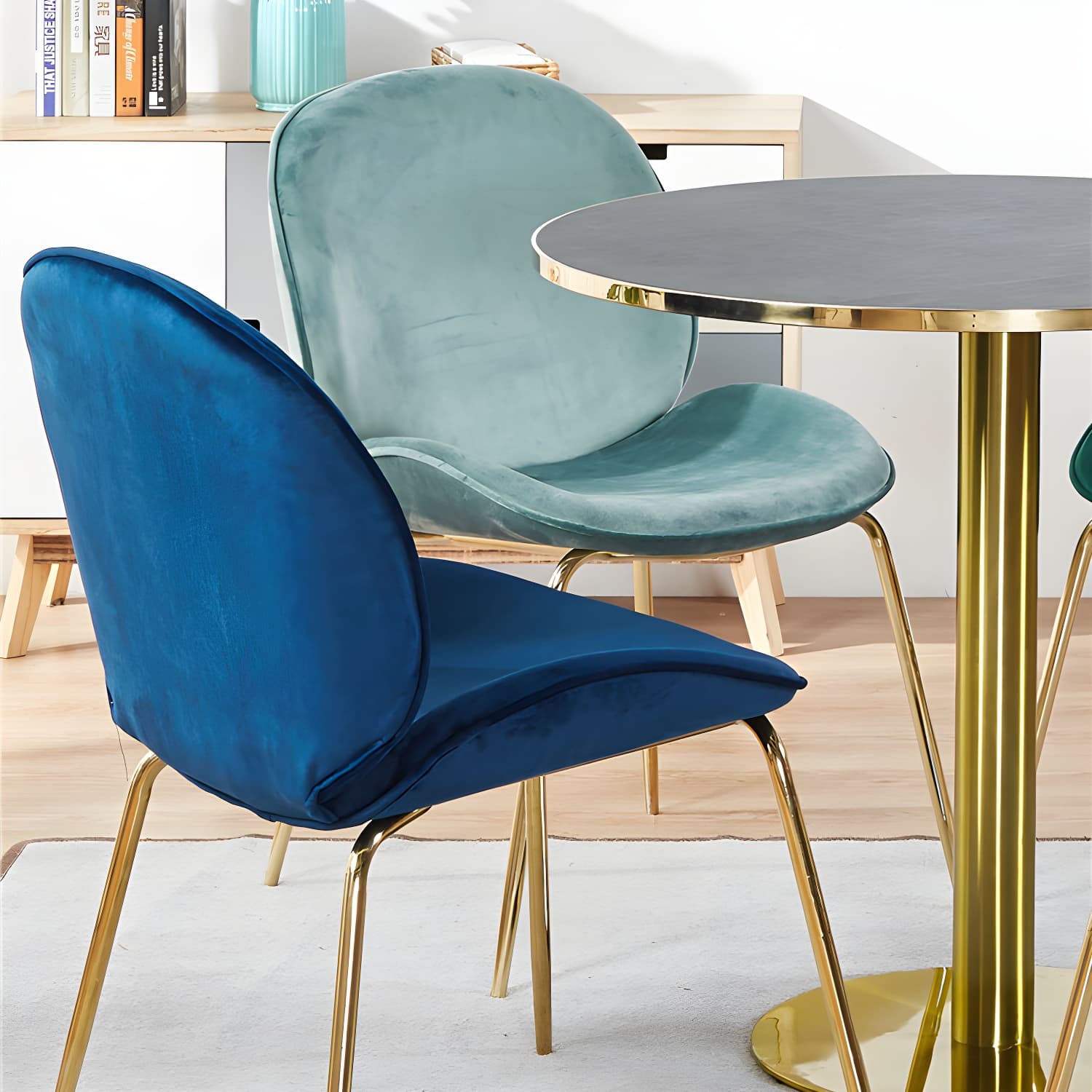 Metal Scandinavian Restaurant Side Chair Matte Finish Wingback Dining Chair thumbnail 15