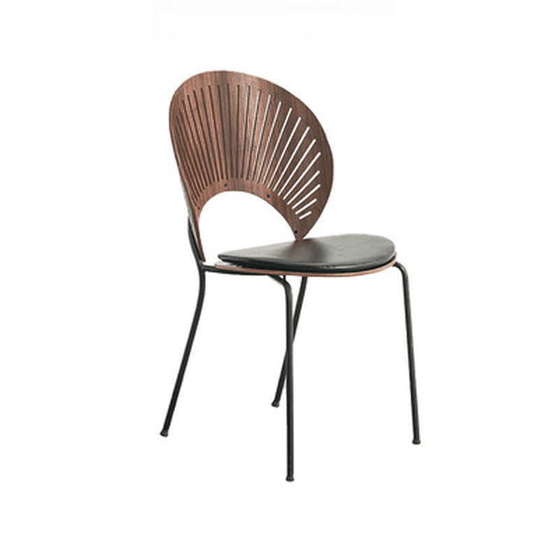 Dining Room Sturdy Side Chair with Outlined Frame and Foot Pads thumbnail 11