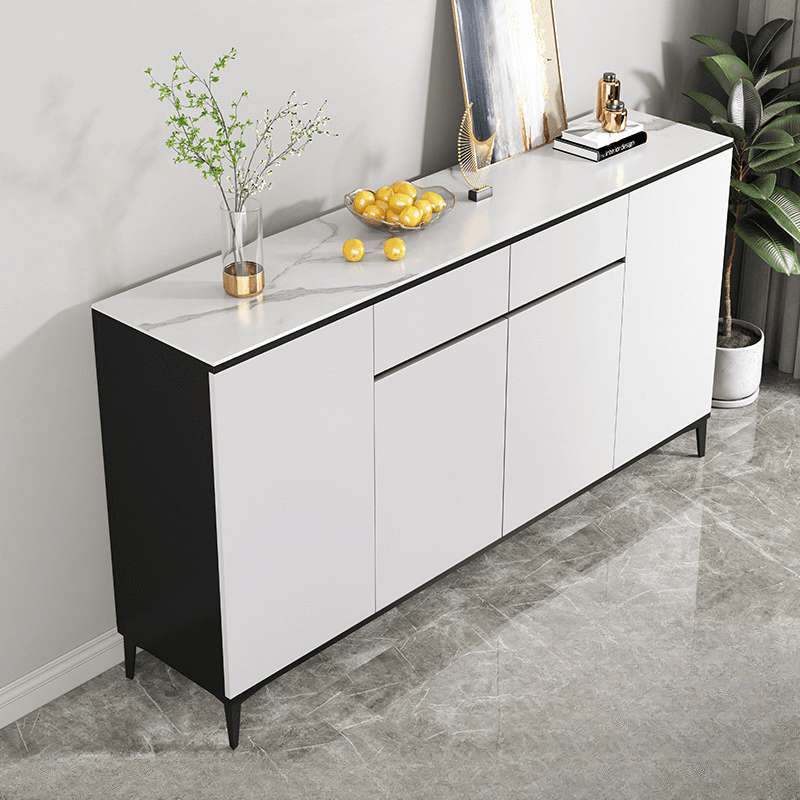 Versatile Sideboard with 2/3 Drawers, Closet Cabinet, Standard/Narrow/Wide Sizes, 3/Two Internal Shelves, Drawer Storage, Manufactured Wood/Stone Countertop, and 4/2/3 Doors thumbnail 6