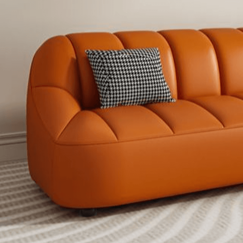 Tear Resistant Sofa Couch/Loveseat in PU Material with Black/Grey/Ivory Upholstery and 1 Pillow thumbnail 8