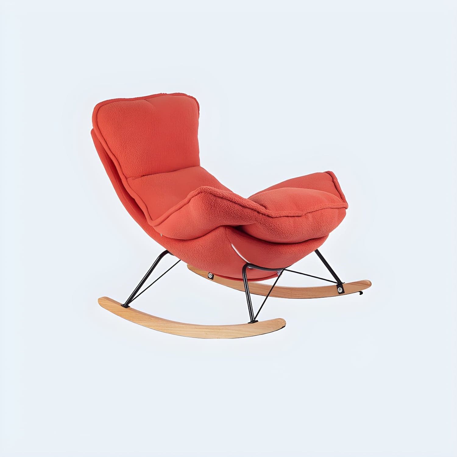 Modern Leather Rocking Chair Removable Cushions Rocker Chair for Drawing Room thumbnail 6