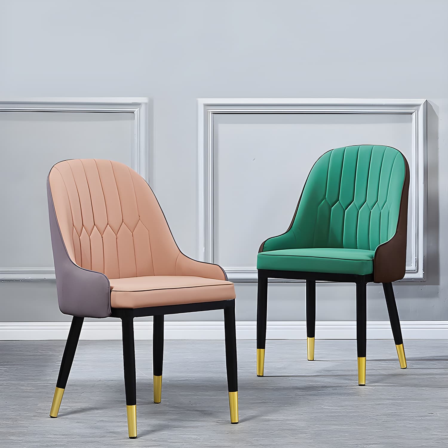 Leather Kitchen Side Chair 19'' Wide Dining Parsons Chair for Restaurant thumbnail 10