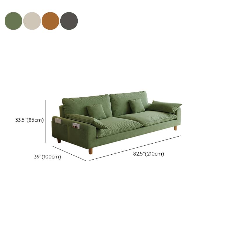 Gray/Sage/Amber Color Standard Sofa with Armrest and 4 Pillows for Drawing Room thumbnail 20