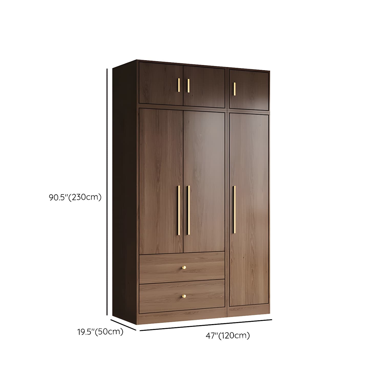 Wood Grain Design Armoires & Wardrobes with Soft Close Door and Storage Space thumbnail 29