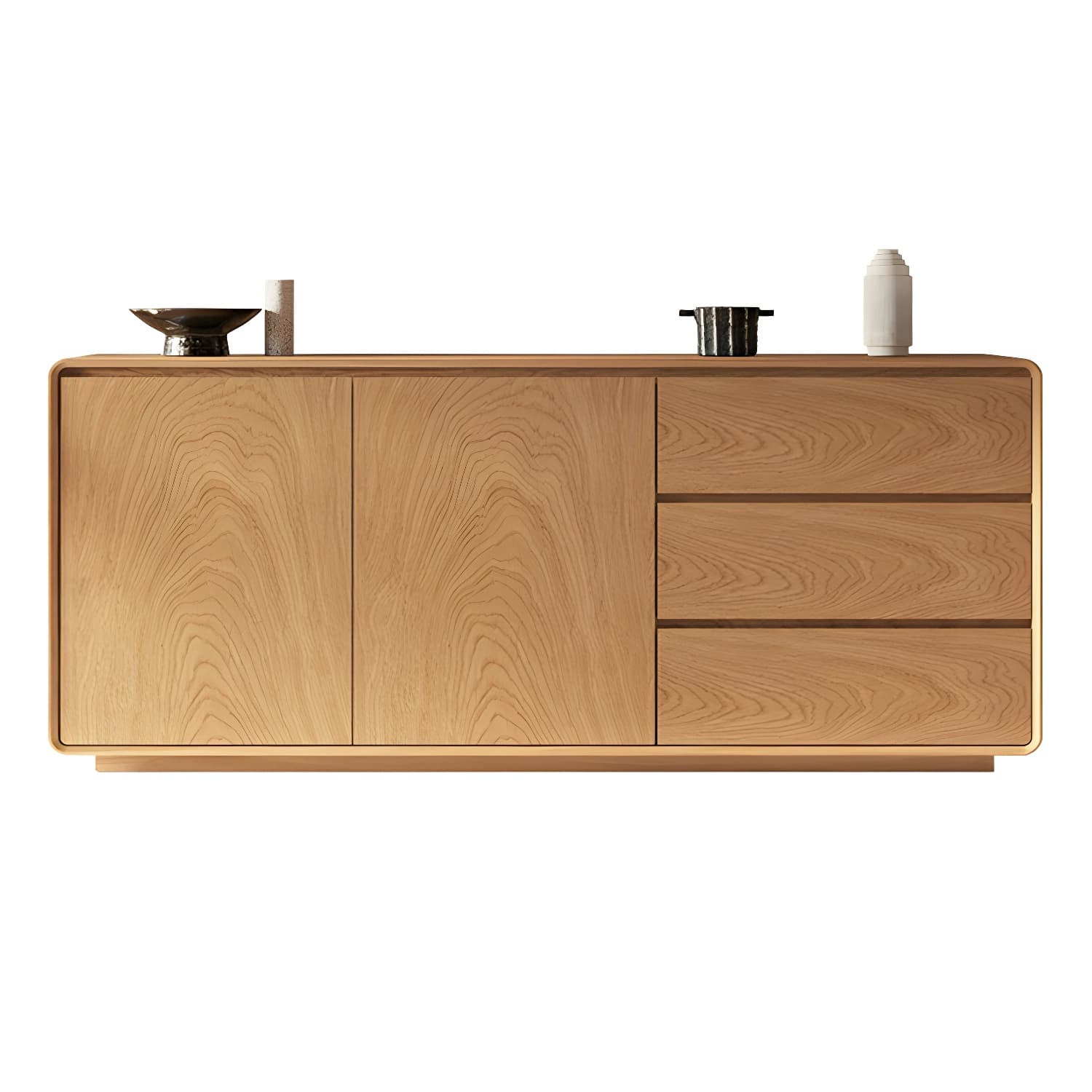 Scandinavian Wood Sideboard with 3 Drawers and 2 Doors, Overall Width 40cm, Overall Height 80cm thumbnail 11