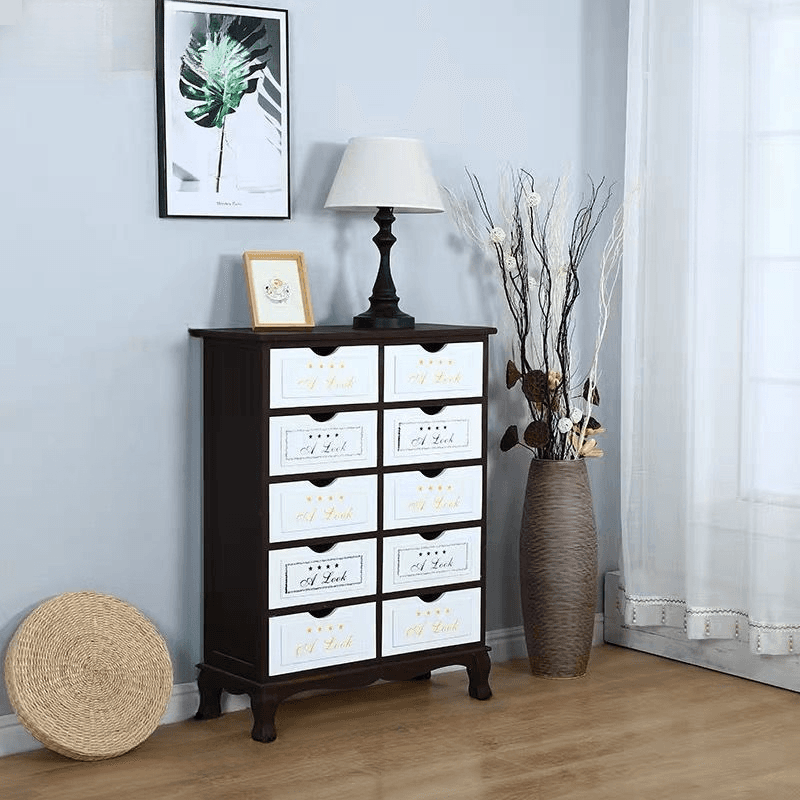 French Wood Vertical Console Dresser with 9 Drawers/7 Drawers/10 Drawers thumbnail 19