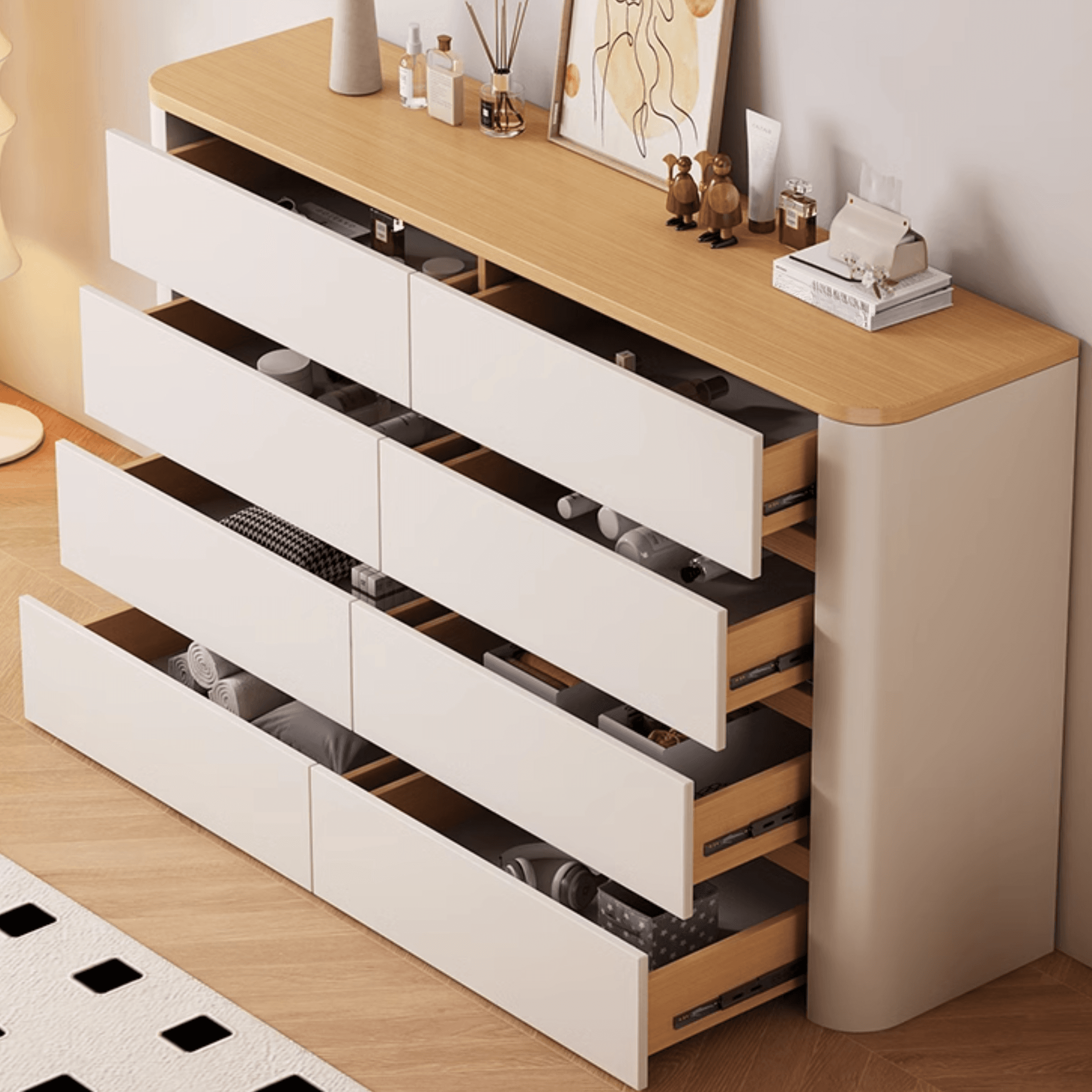 Casual Composite Wood Console Dresser/Bachelor Chest with 8/6/4 Drawers in Horizontal/Vertical Orientation thumbnail 5