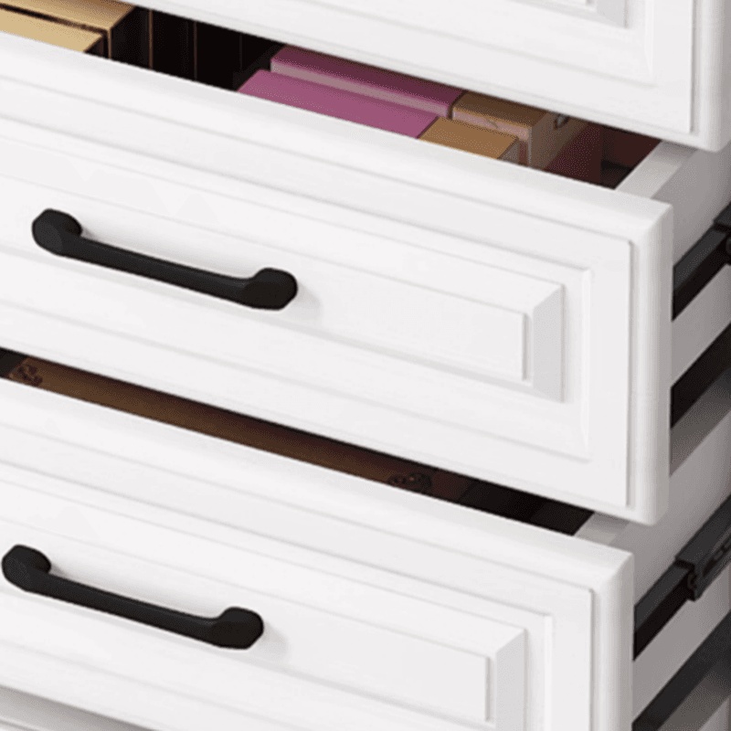 Modern Standalone Timber Utility Cabinet with Storage Drawer and Pull Bars in White thumbnail 7