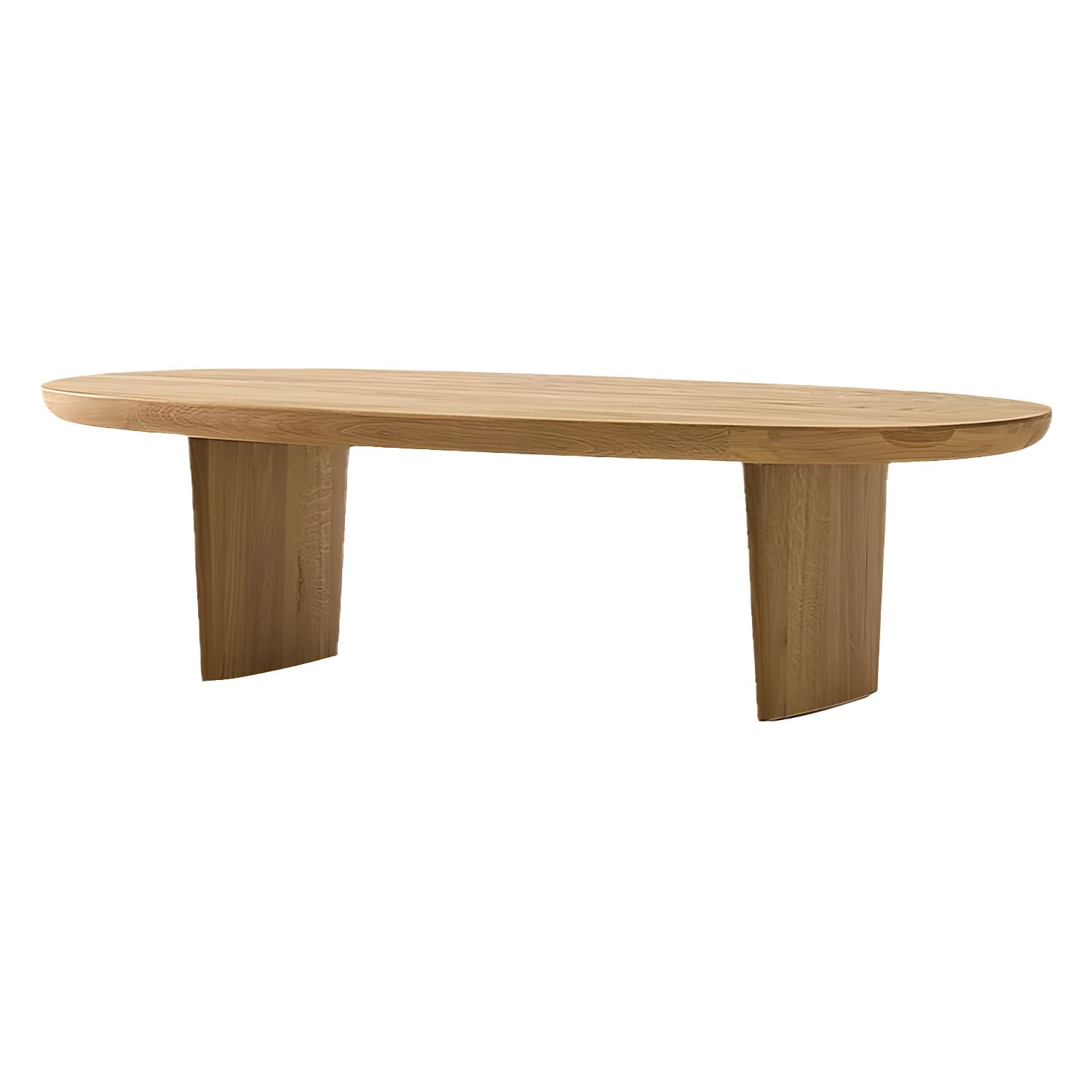 North European Wooden Coffee Table Oval Coffee Table for Living Room thumbnail 5