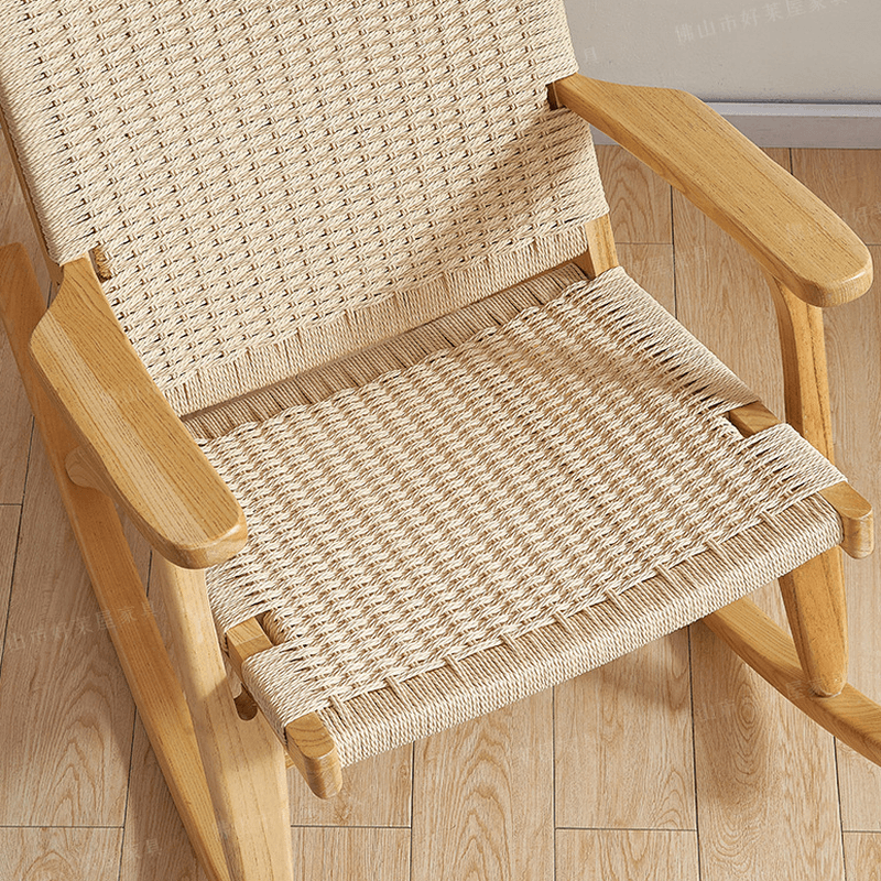 Wood Front Porch Rocking Chairs with Rear Back, Stationary thumbnail 12