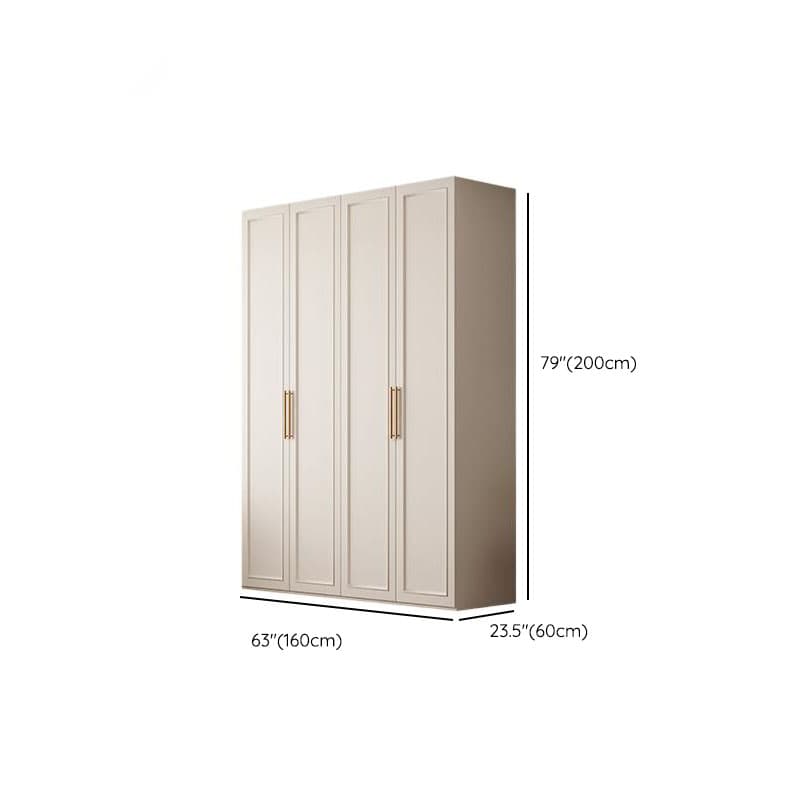 White Casual Wood Independent Armoire Cabinet with Compartments, Soft Close Door, and Interior Shelves thumbnail 9