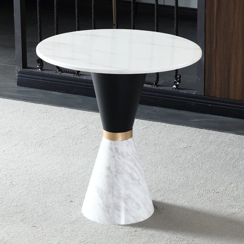 Glamorous Rounded Stone Dining Table for 2, Scratch-proof and Fixed Mechanism thumbnail 3