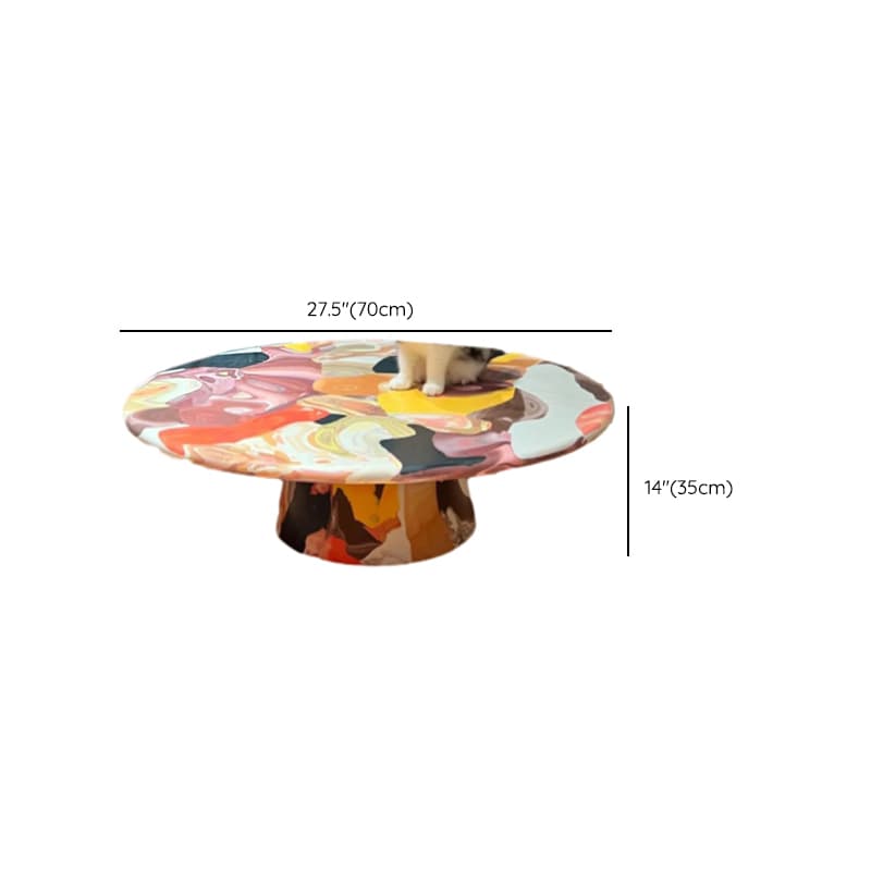 Simple Ink Oval/Rounded Hardened Glass Single Accent Table with Container & Abstract Base thumbnail 17