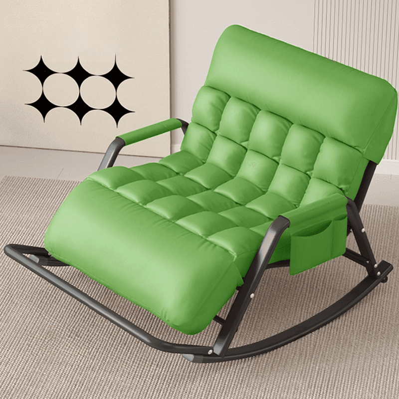 Black/Grey/Cerulean Simple Upholstered Rocking Seat for 2 with Padded Track Arm thumbnail 5