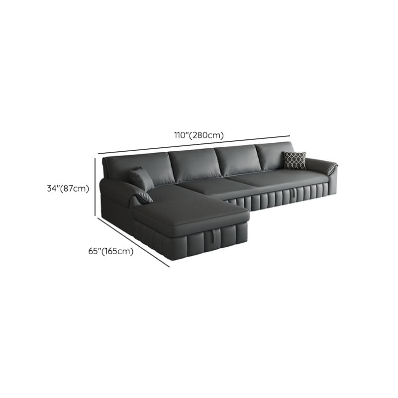 L-Shape/Straight Left Hand Facing/Horizontal Sofa Recliner/Convertible Sofa with Under-seat-storage thumbnail 9
