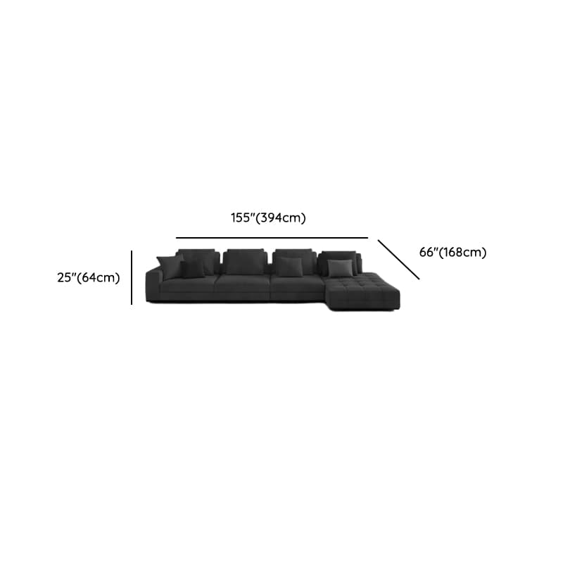 L-Shape Corner Sectional in Dark with Button-tufted Upholstery thumbnail 10