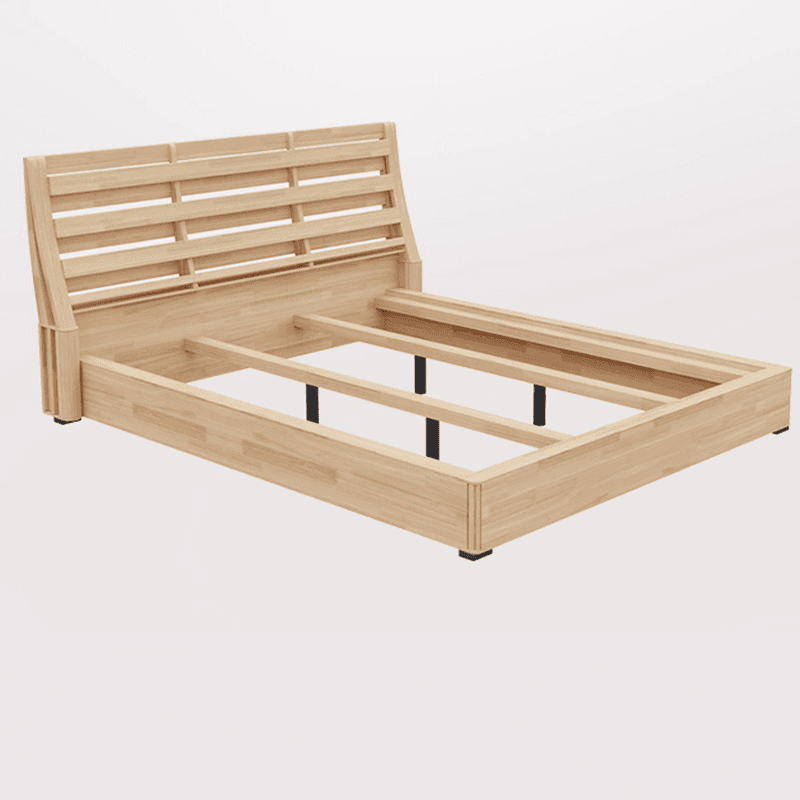 Storage Included with 3 Storage Boxes, Natural Wood Frame, Storage Drawer, Panel Headboard, and Sponge Upholstery thumbnail 3