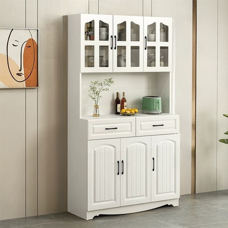 Narrow 15.7'' Wood Cabinets Open Storage with Adjustable Shelves Modern Sideboard/Credenza thumbnail 7