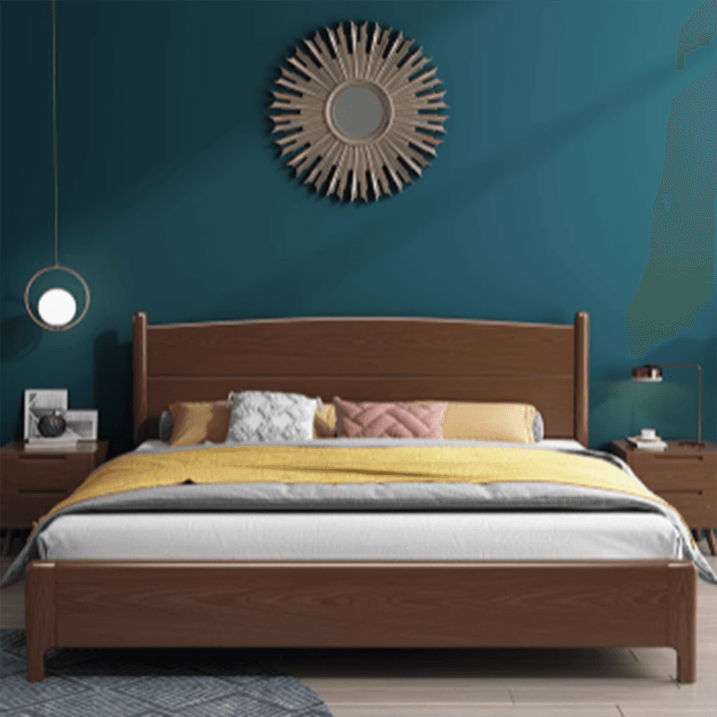 Modish Rubberwood Wingback/Panel Headboard in Rectangle/Camelback Shape for King/Queen/Full Bed, Free-standing Standard with No Distressing and Standard Height thumbnail 6
