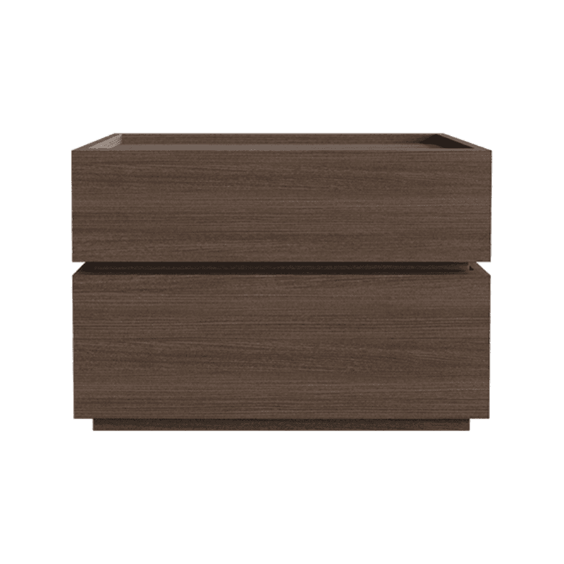 Organic Modern Nightstand With Drawer Organization Featuring 2 Drawers and Real Wood Countertop thumbnail 8