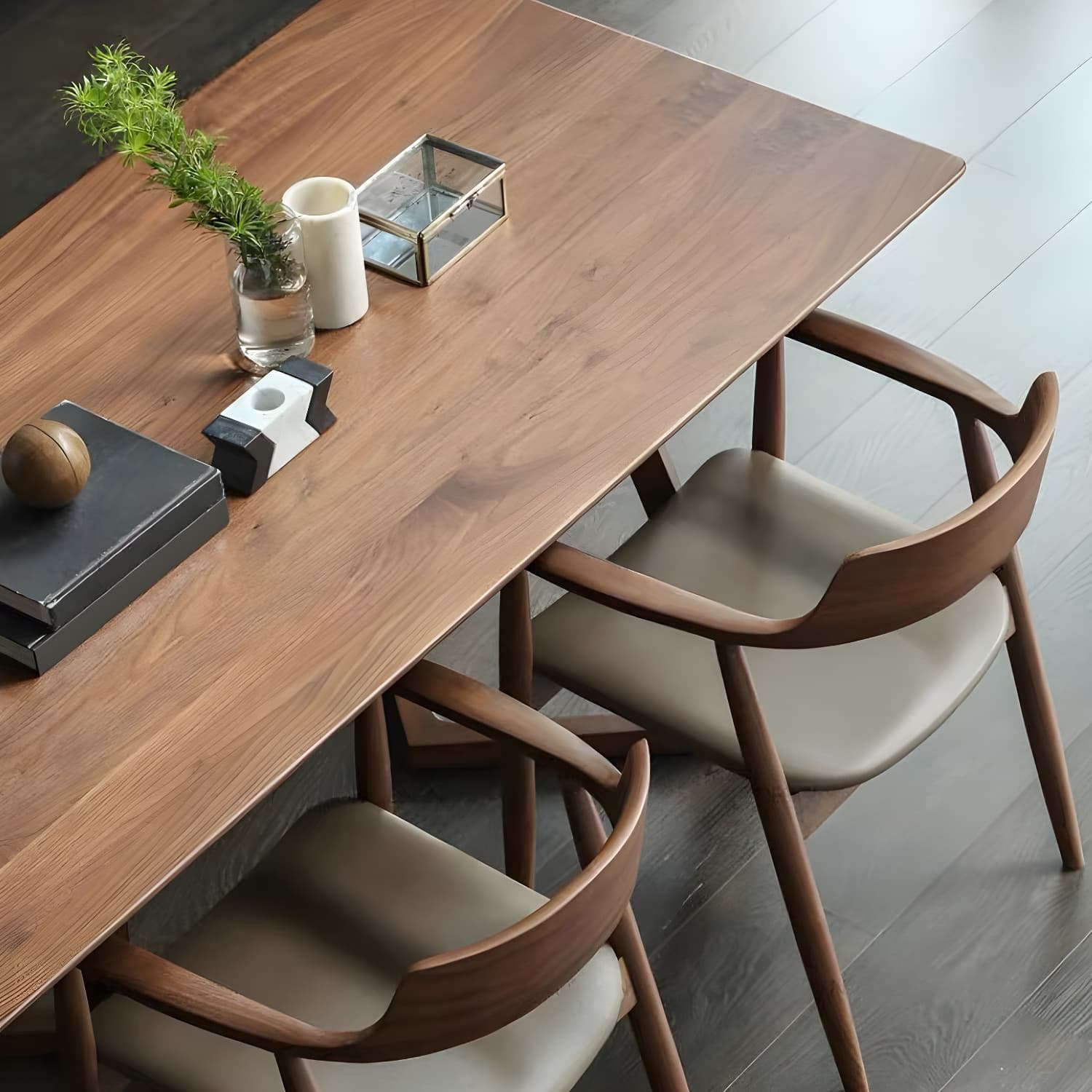 Modern 1/2/4/5 Pieces Dining Set Solid Wood Double Pedestal Dinette Set thumbnail 6