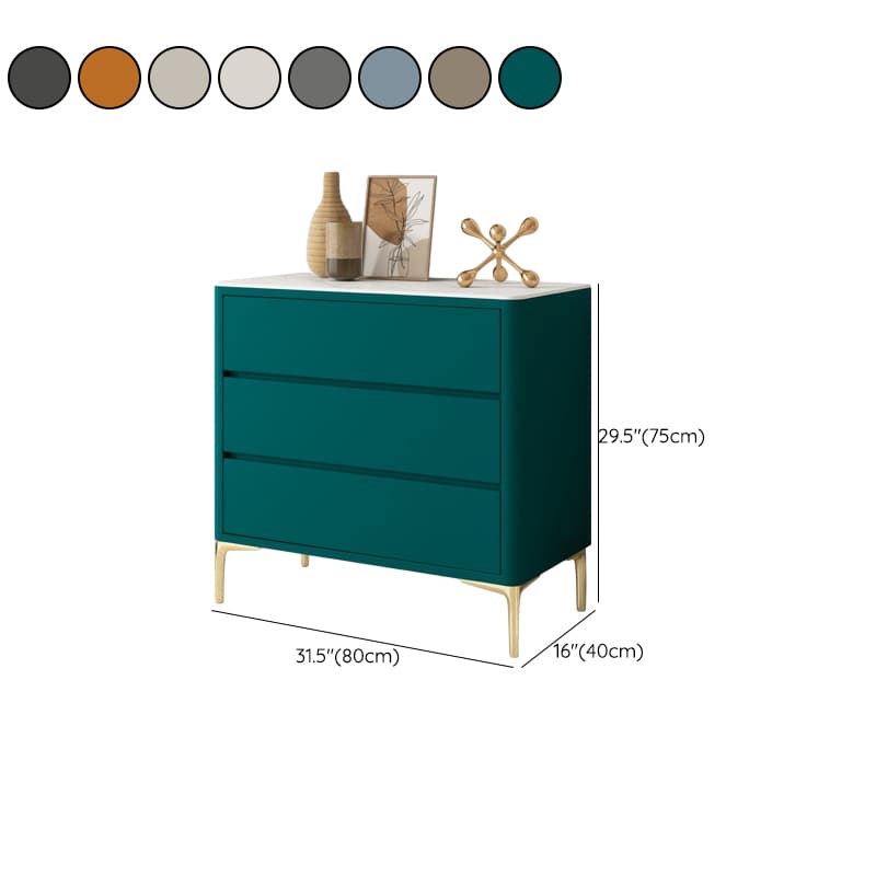 Glam Style Solid Wood Storage Chest with Stone Top and Soft-Close Drawers thumbnail 20