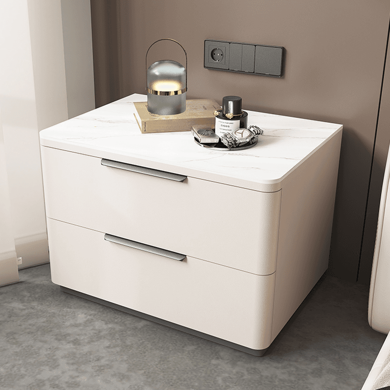Modish 2 Tiers Stone Drawer Storage Bedside Table thumbnail 11